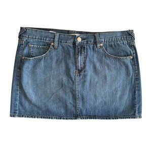 Y2K Old Navy Denim Jean Micro Mini Skirt Size 14 2007 Preppy